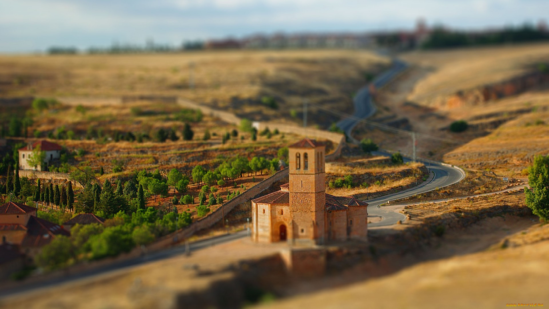 , -  ,  ,  , tilt, shift, segovia, spain, c, , , , , 